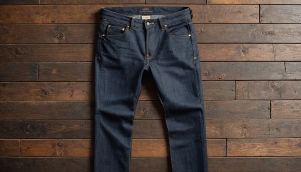 Jeans droits bruts intemporels et durables